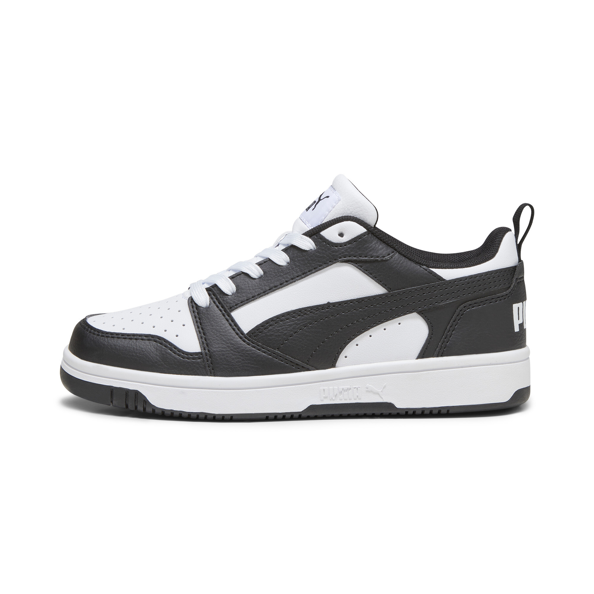 Puma Rebound V6 Lo Sneakers Jugendliche Schuhe Für Für Kinder | White/Black | Größe: 38.5