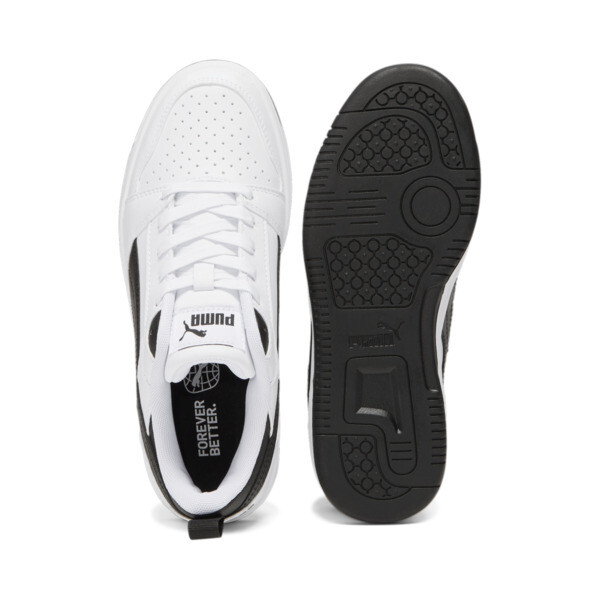 Rebound V6 Lo Youth Sneakers, PUMA White-PUMA Black-PUMA Black, large-ZAF