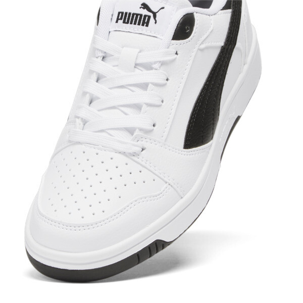 Rebound V6 Lo Youth Sneakers, PUMA White-PUMA Black-PUMA Black, large-ZAF