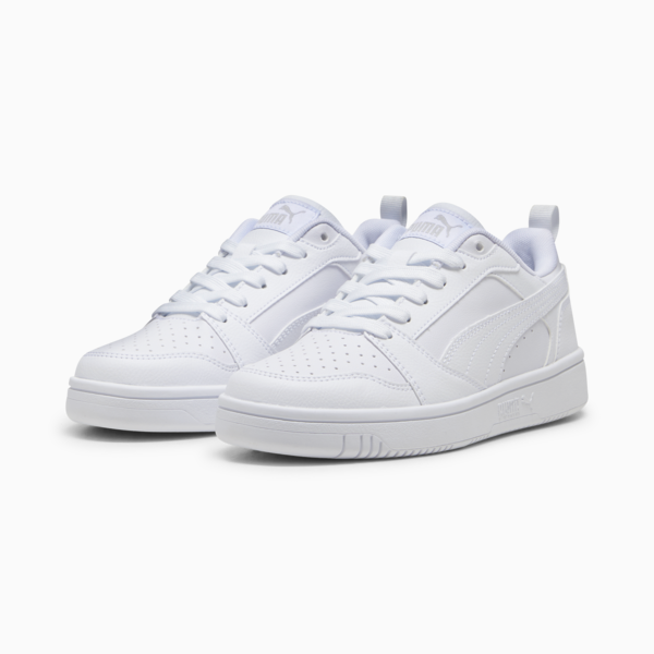 Tenis Rebound V6 Lo para adolescentes, PUMA White-Cool Light Gray, large-MEX