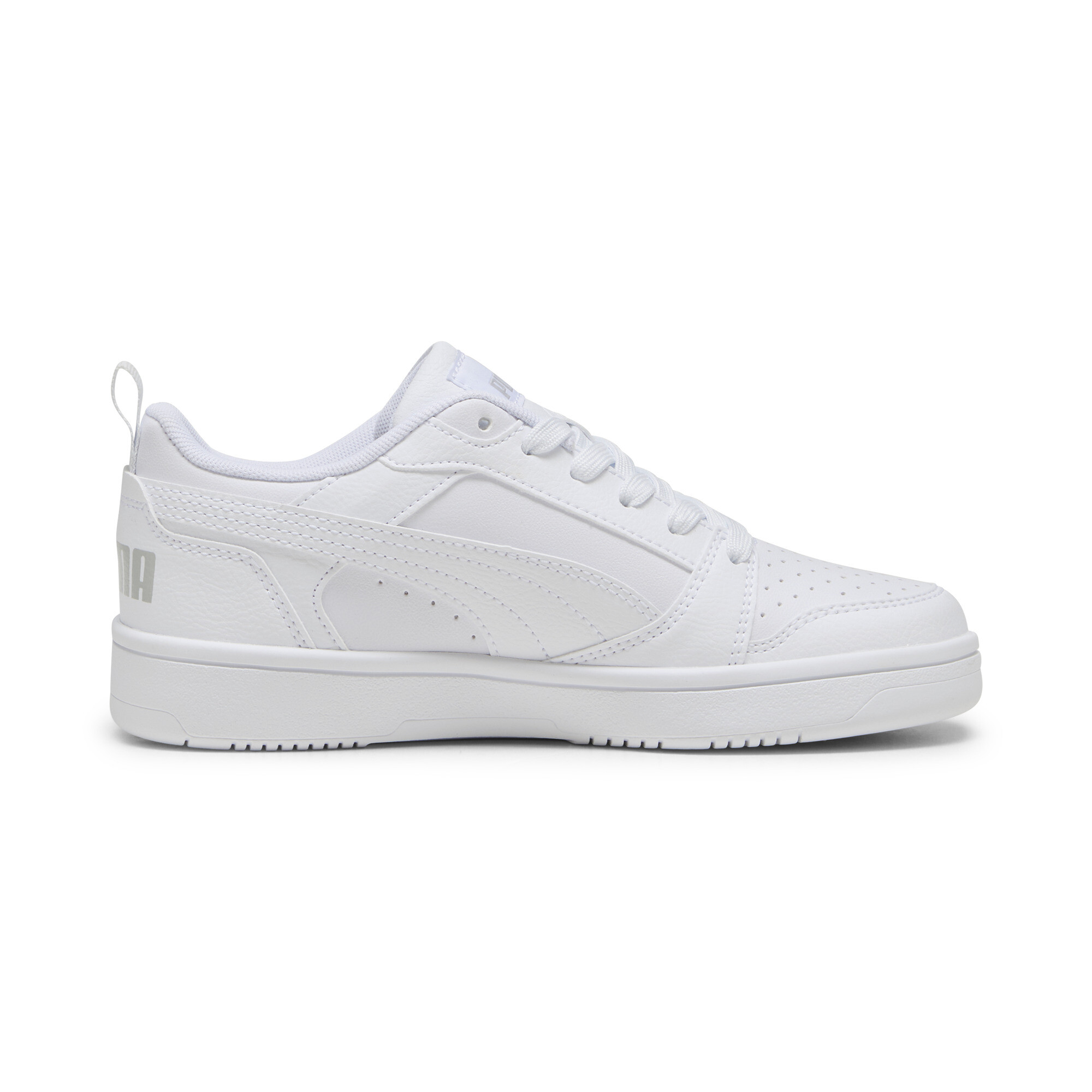 Puma Rebound V6 Lo Youth Sneakers, White, Size 38.5, Shoes