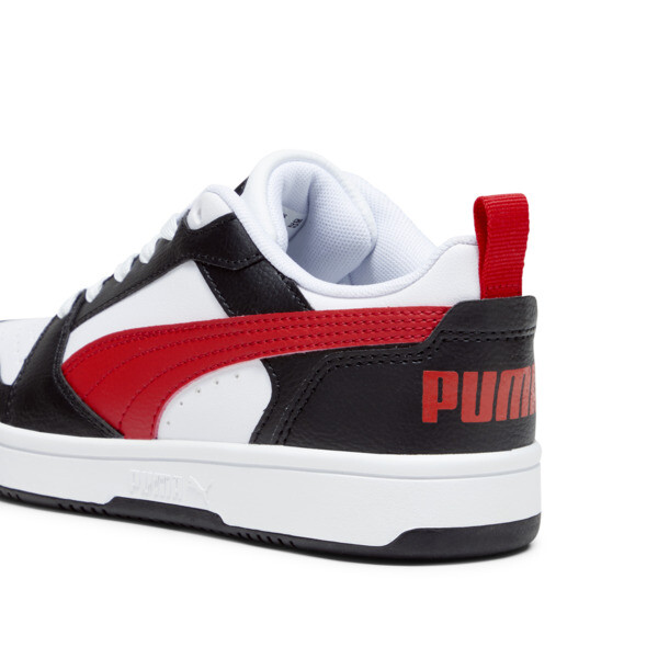 Rebound V6 Lo Youth Sneakers, PUMA White-For All Time Red-PUMA Black, large-ZAF