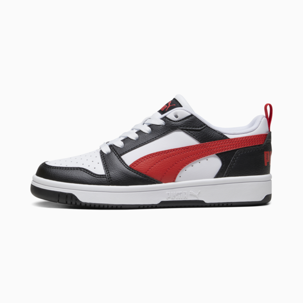 Rebound V6 Lo Youth Sneakers, PUMA White-For All Time Red-PUMA Black, large-ZAF
