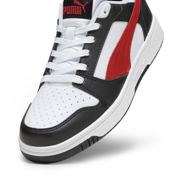 Rebound V6 Lo Youth Sneakers, PUMA White-For All Time Red-PUMA Black, large-ZAF