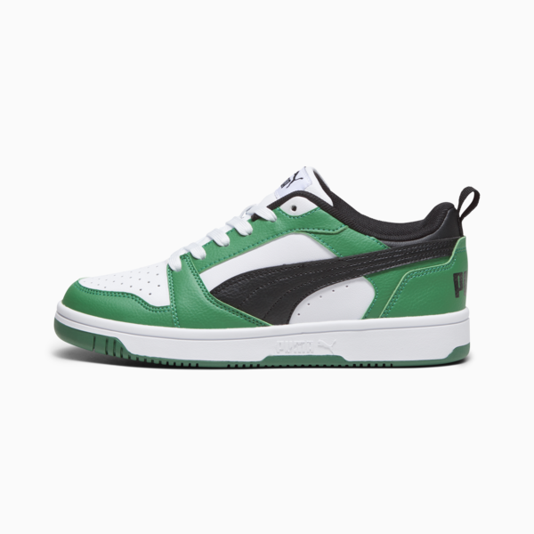 Tenis Rebound V6 Lo para adolescentes, PUMA White-PUMA Black-Archive Green, large-MEX