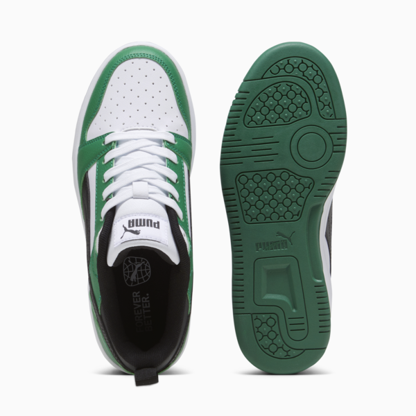 Tenis Rebound V6 Lo para adolescentes, PUMA White-PUMA Black-Archive Green, large-MEX