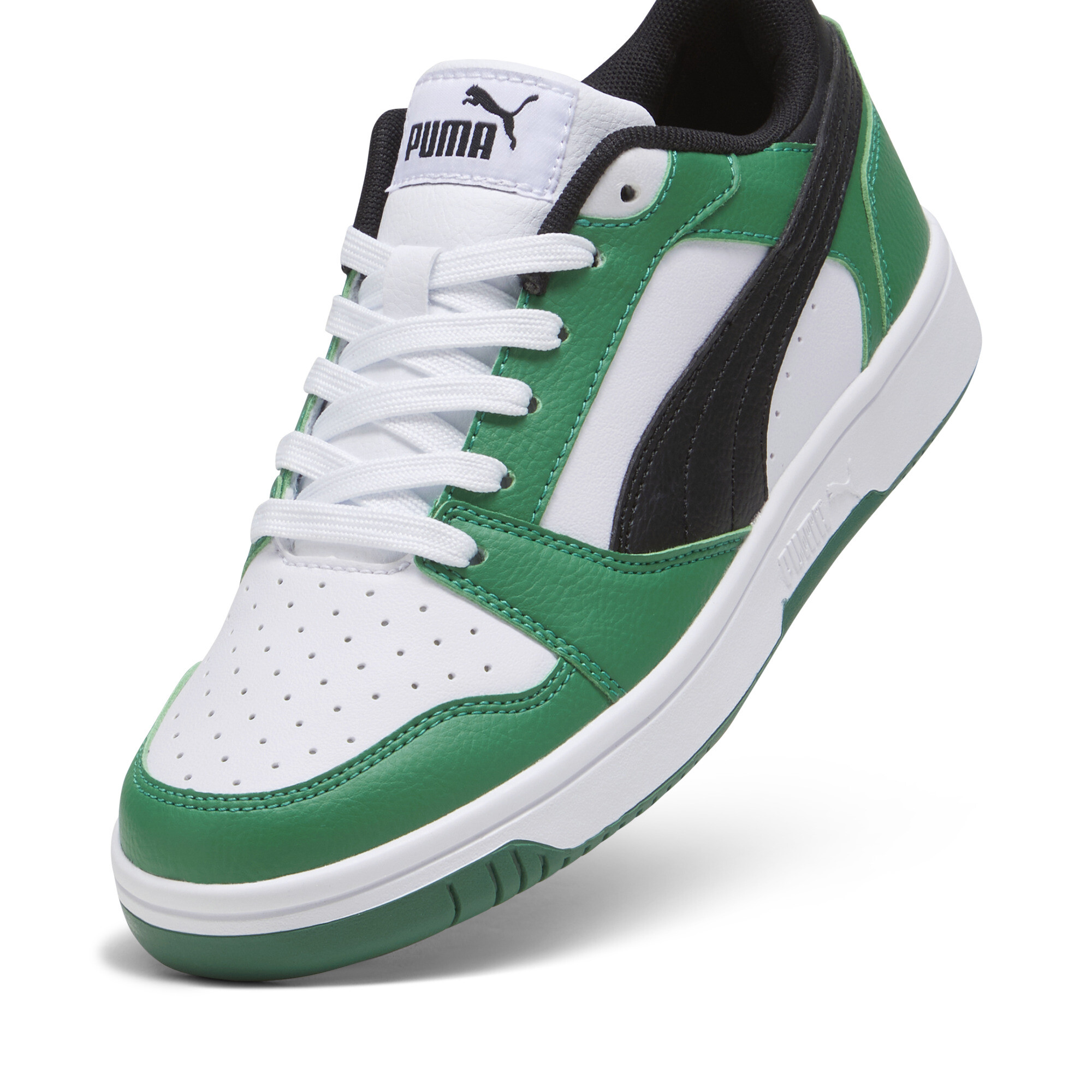 Puma Rebound V6 Lo Youth Sneakers, White, Size 38, Shoes