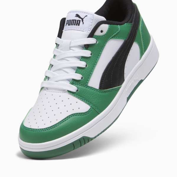 Tenis Rebound V6 Lo para adolescentes, PUMA White-PUMA Black-Archive Green, large-MEX