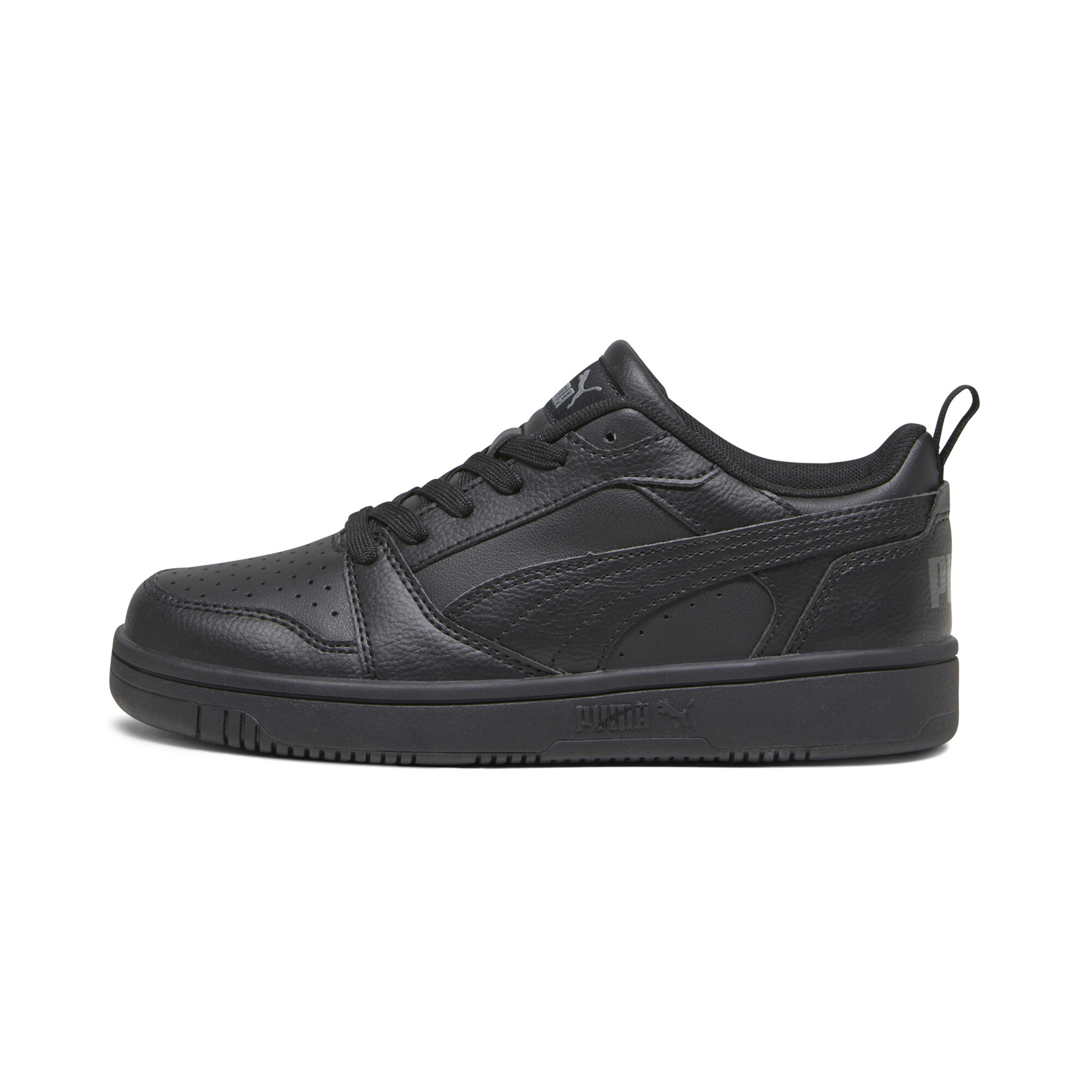 Puma Rebound V6 Lo Sneakers Jugendliche Schuhe Für Für Kinder | Black/Shadow Gray | Größe: 38.5