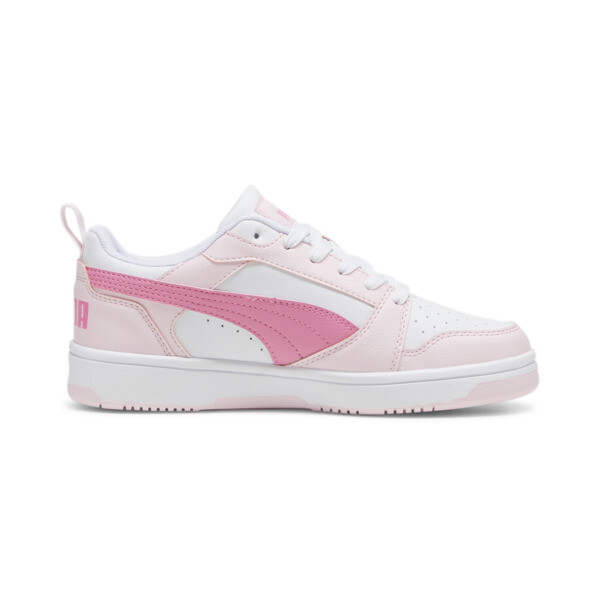 Rebound V6 Lo Youth Sneakers, PUMA White-Fast Pink-Whisp Of Pink, large-ZAF