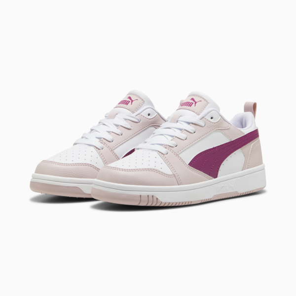 Tenis Rebound V6 Lo para adolescentes, Mauve Mist-Magenta Gleam-PUMA White, large-MEX