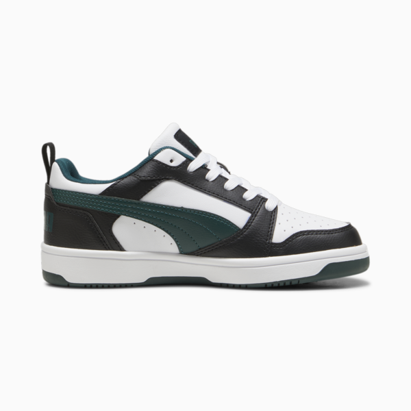 Rebound V6 Lo Youth Sneakers, PUMA Black-Dark Myrtle-PUMA White, large-ZAF