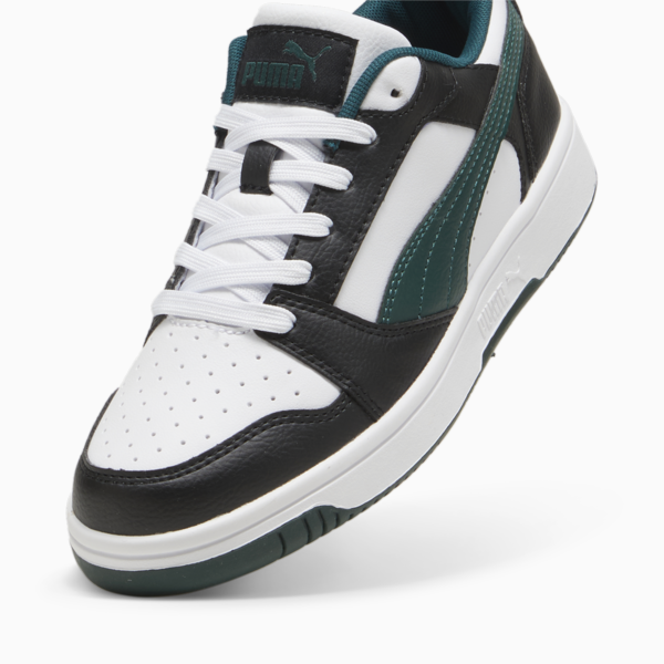 Rebound V6 Lo Youth Sneakers, PUMA Black-Dark Myrtle-PUMA White, large-ZAF