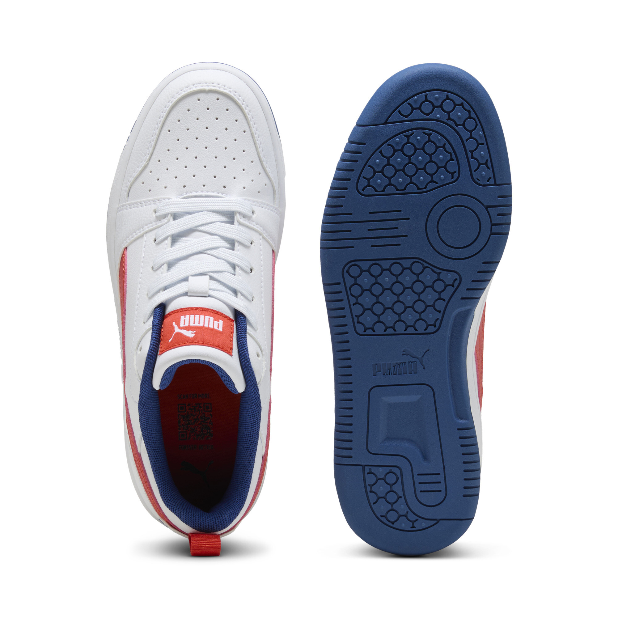 PUMA Rebound V6 Lo sneakers, Blauw/Rood/Wit, Maat 38,5 thumbnail 4