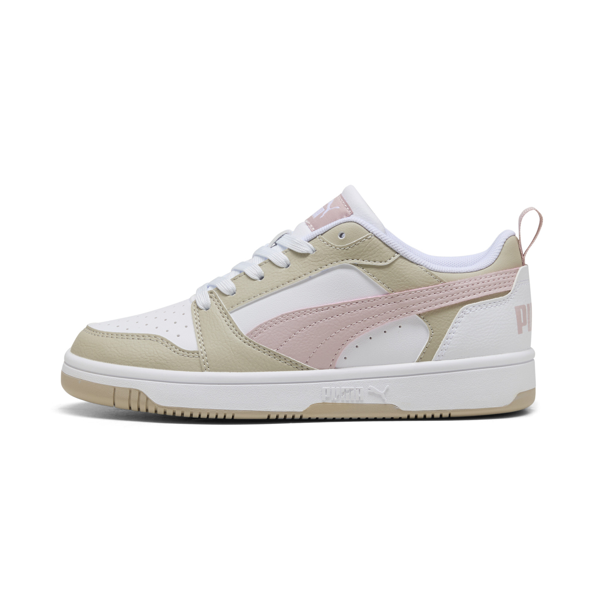 Puma Rebound V6 Lo Sneakers Jugendliche Schuhe Für Für Kinder | Mit Colorful | White/Mauve Mist/Desert Dust | Größe: 38