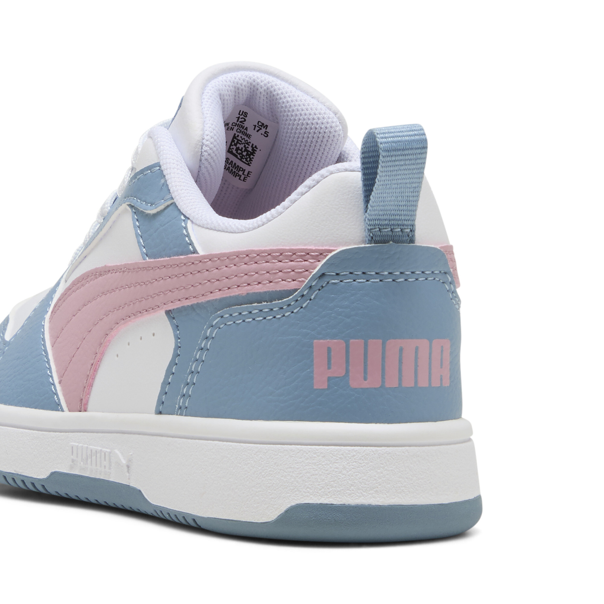 PUMA Rebound V6 Lo sneakers, Blauw/Roze/Wit, Maat 34 thumbnail 5