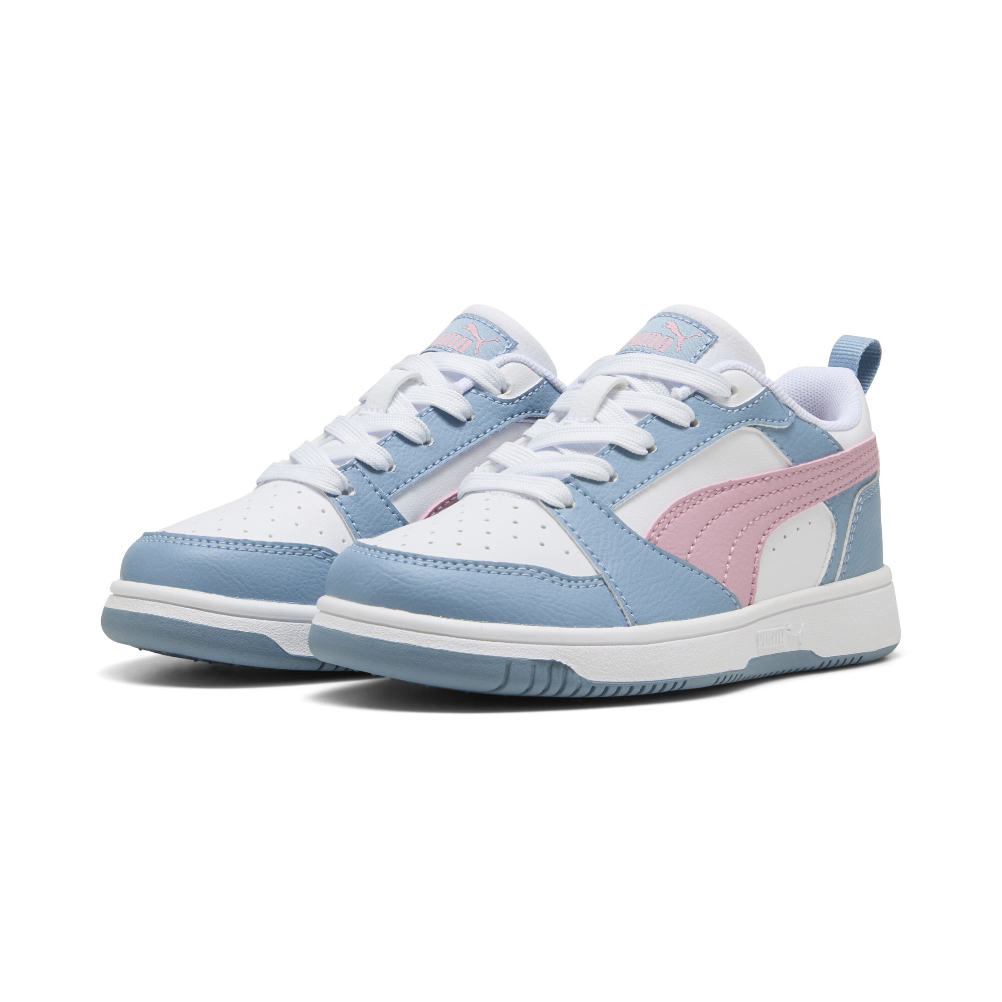 PUMA Rebound V6 Lo sneakers, Blauw/Roze/Wit, Maat 34 thumbnail 6