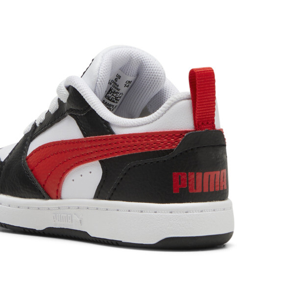 Rebound V6 Lo Toddlers' Sneakers, PUMA White-For All Time Red-PUMA Black, large-ZAF