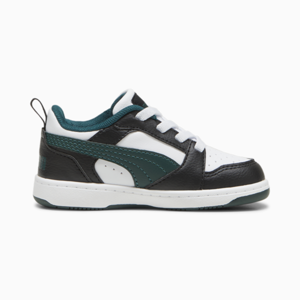 Rebound V6 Lo Toddlers' Sneakers, PUMA Black-Dark Myrtle-PUMA White, large-ZAF