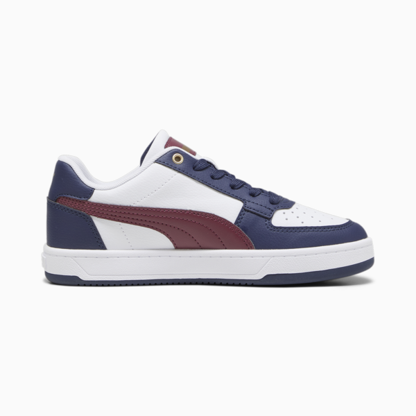 PUMA Caven 2.0 Youth Sneakers, PUMA White-Dark Jasper-PUMA Navy-Gold, large-ZAF