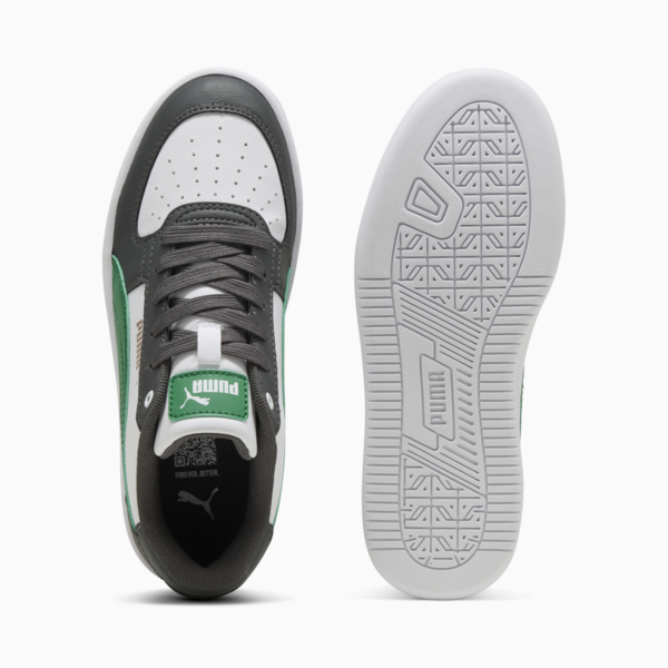 PUMA Caven 2.0 Youth Sneakers, Shadow Gray-Archive Green-PUMA White, large-ZAF