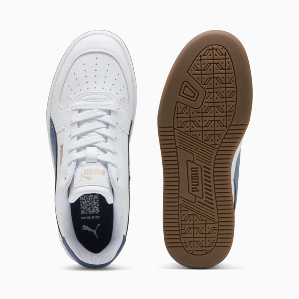 PUMA Caven 2.0 Youth Sneakers, PUMA White-Dark Indigo-Gum, large-ZAF