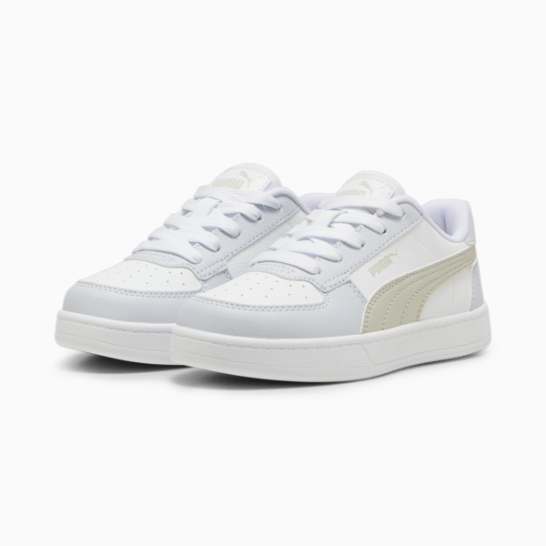 Puma Caven 2.0 Kids Sneakers, PUMA White-Desert Dust-Silver Mist, large-ZAF