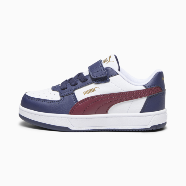 Zapatillas PUMA Caven 2.0 para niños, PUMA White-Dark Jasper-PUMA Navy-Gold, large-ARG