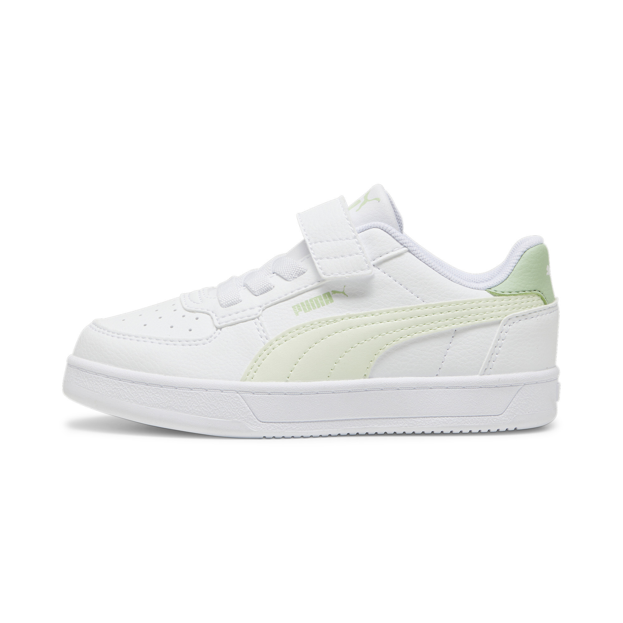 Puma Caven 2.0 Sneakers Kinder Schuhe | Mit Plain | White/Green Illusion/Pure Green | Größe: 31