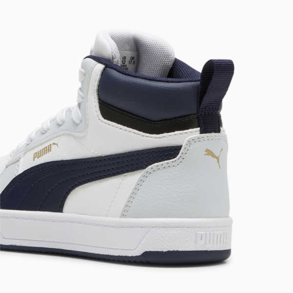 PUMA Caven 2.0 Mid Kids' Sneakers, PUMA White-Silver Mist-PUMA Black, large-ZAF