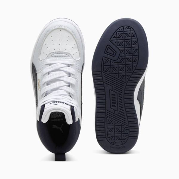 PUMA Caven 2.0 Mid Kids' Sneakers, PUMA White-Silver Mist-PUMA Black, large-ZAF