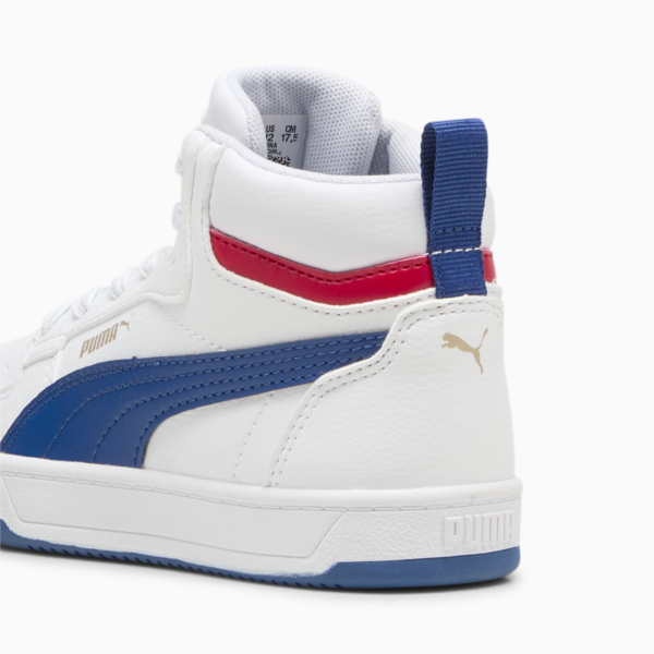 PUMA Caven 2.0 Mid Kids' Sneakers, PUMA White-Clyde Royal-PUMA Gold, large-ZAF