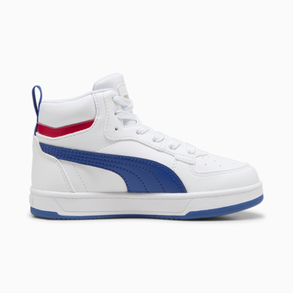 PUMA Caven 2.0 Mid Kids' Sneakers, PUMA White-Clyde Royal-PUMA Gold, large-ZAF