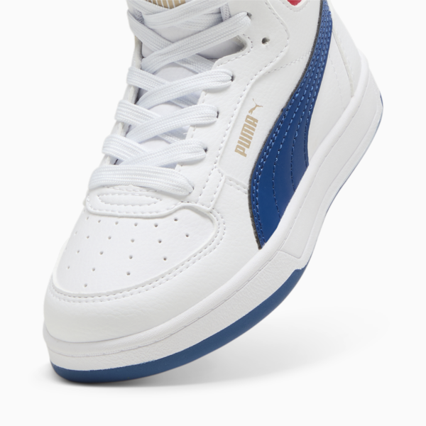 PUMA Caven 2.0 Mid Kids' Sneakers, PUMA White-Clyde Royal-PUMA Gold, large-ZAF