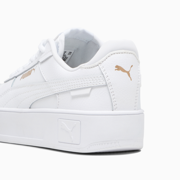 Carina Street Youth Sneakers, PUMA White-PUMA White-PUMA Gold, large-MEX