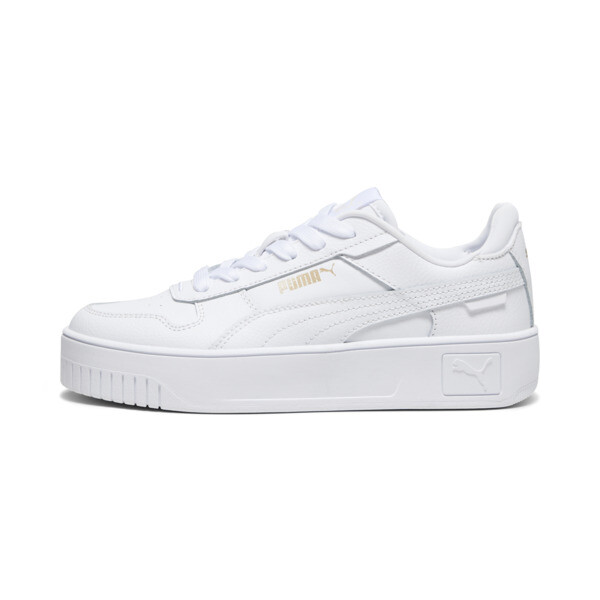 Puma Carina Street Big Kids' Sneakers In White- White- Gold