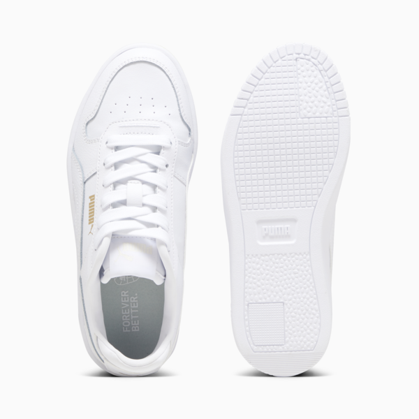 Carina Street Youth Sneakers, PUMA White-PUMA White-PUMA Gold, large-ZAF