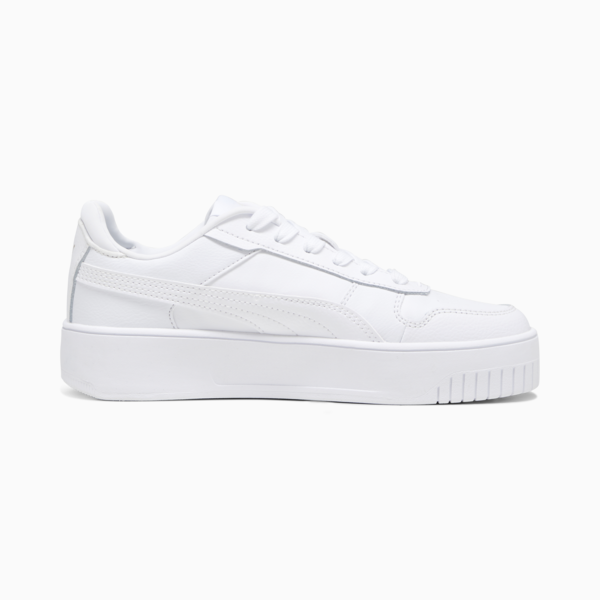 Carina Street Youth Sneakers, PUMA White-PUMA White-PUMA Gold, large-ZAF