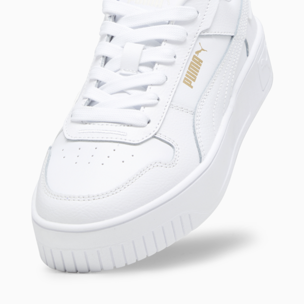 Carina Street Youth Sneakers, PUMA White-PUMA White-PUMA Gold, large-ZAF