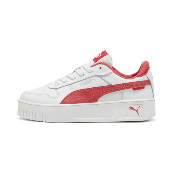 Carina Street Youth Sneakers, PUMA White-Tart Cherry-PUMA Silver, large-ZAF