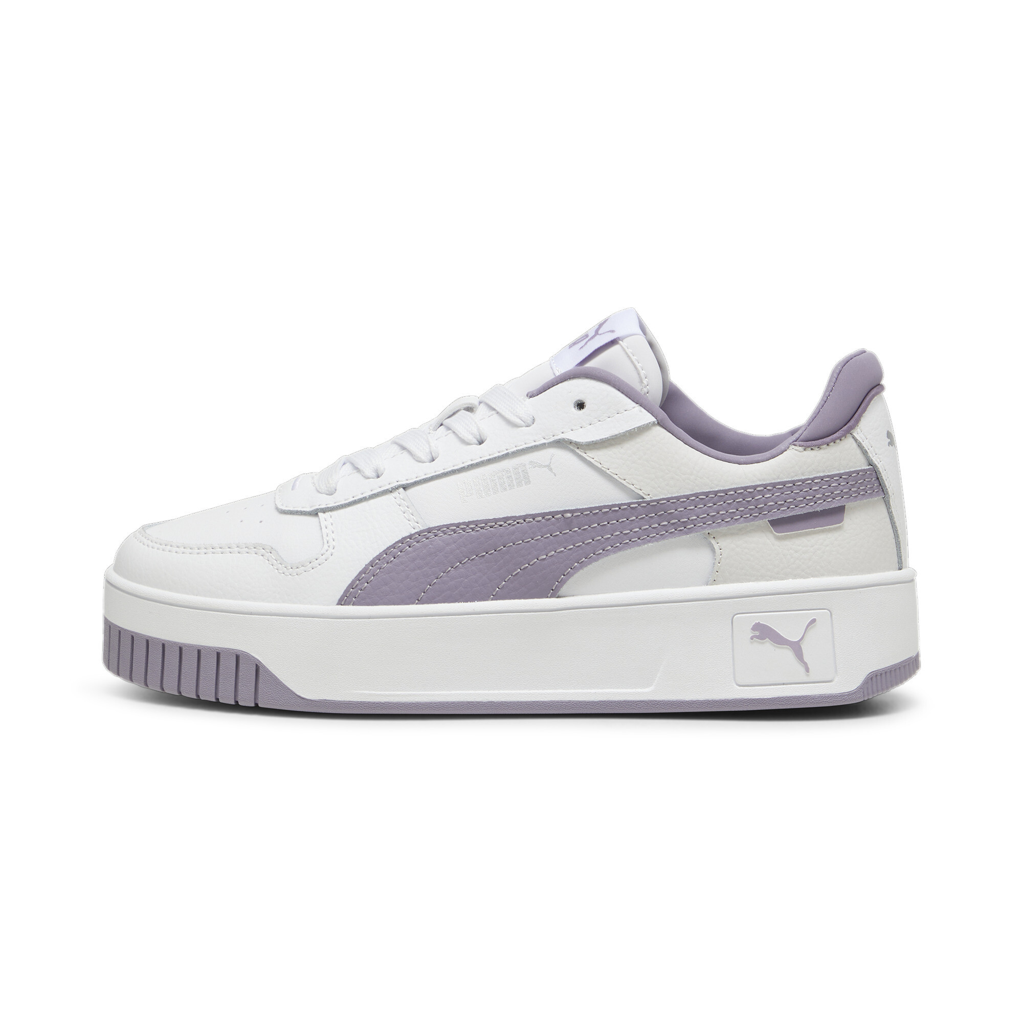 Puma Carina Street Sneakers Teenager Schuhe Für Damen Für Kinder | White/Pale Plum/Silver | Größe: 36