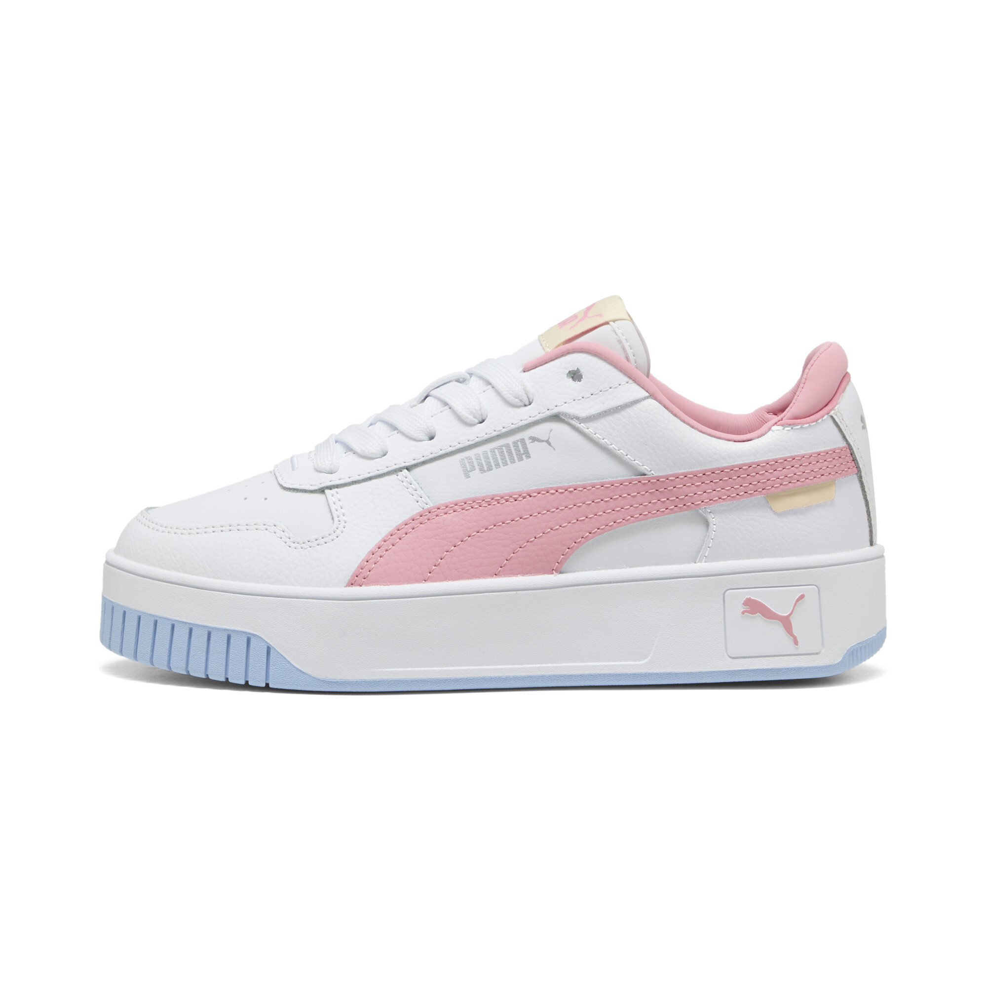 Puma Carina Street Sneakers Teenager Schuhe Für Damen Für Kinder | White/Pinkscape/Silver | Größe: 37.5