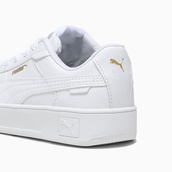 Carina Street Kids' Sneakers, PUMA White-PUMA White-PUMA Gold, large-ZAF