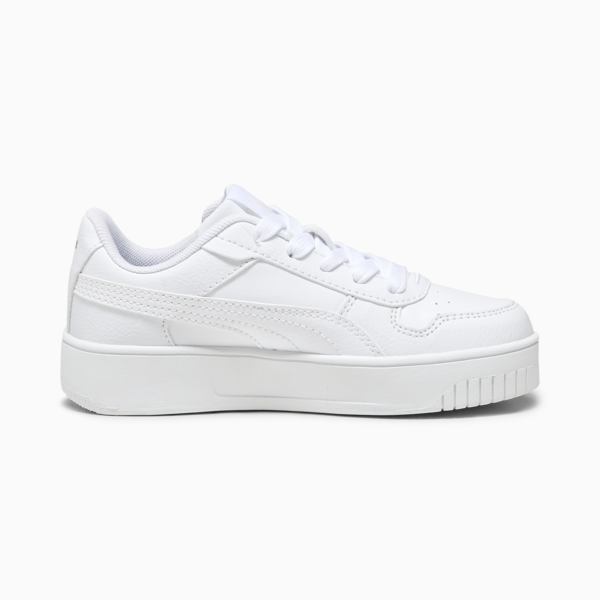 Carina Street Kids' Sneakers, PUMA White-PUMA White-PUMA Gold, large-ZAF