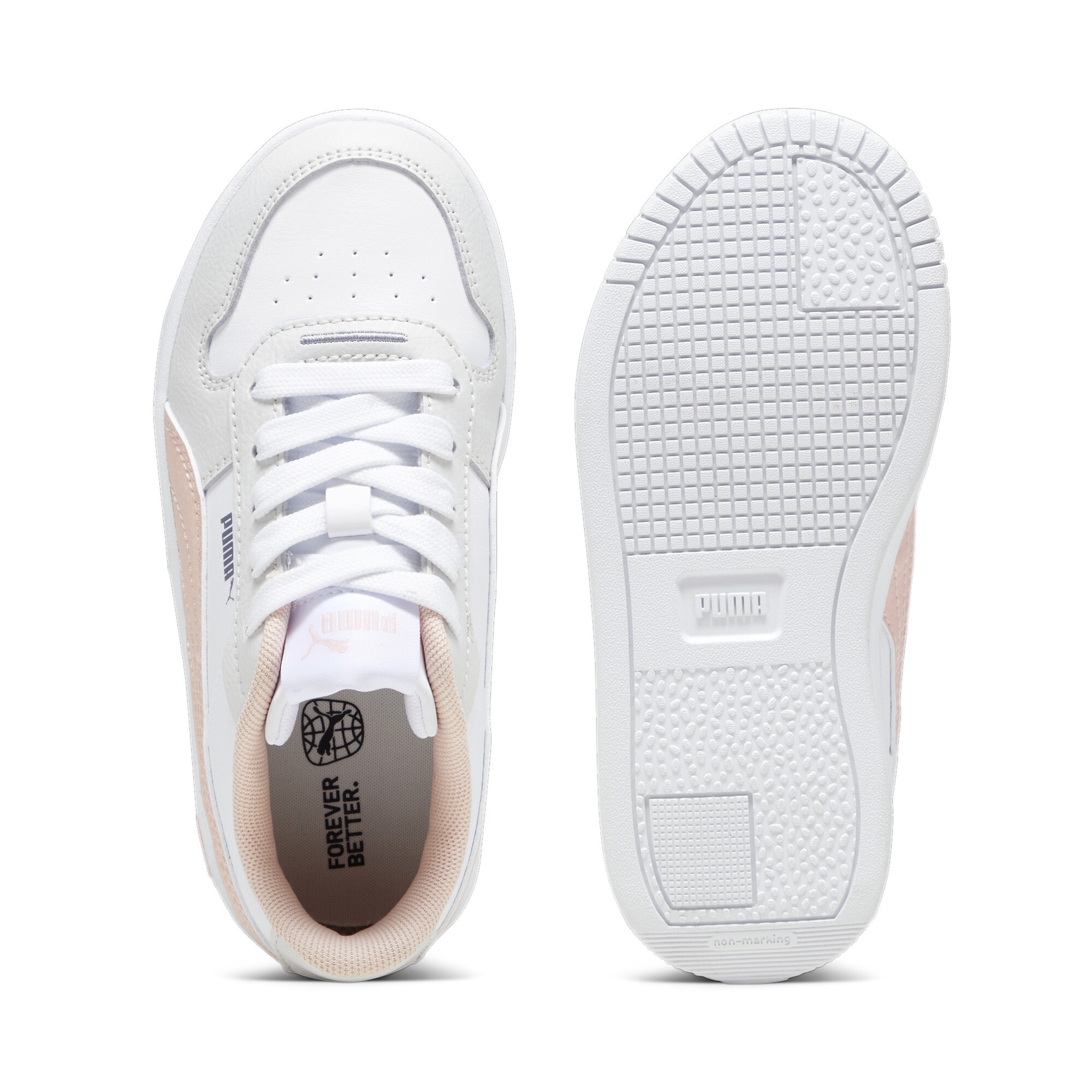 Kids' PUMA Carina Street Sneakers In White, Size EU 35