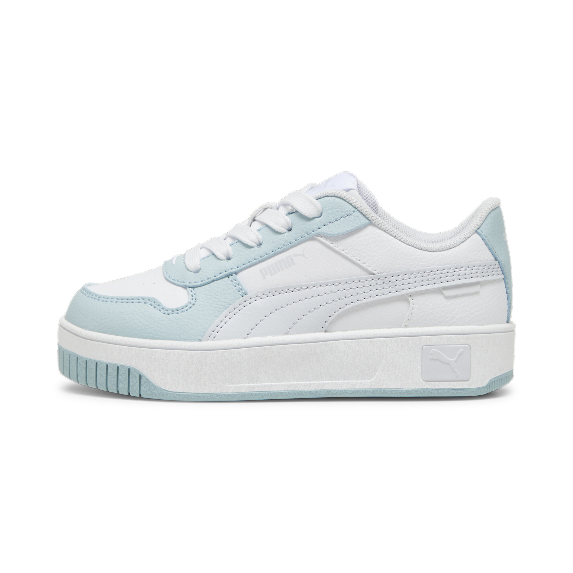 Puma Carina Street Sneakers Kinder Schuhe | Mit Plain | White/Silver Mist | Größe: 33