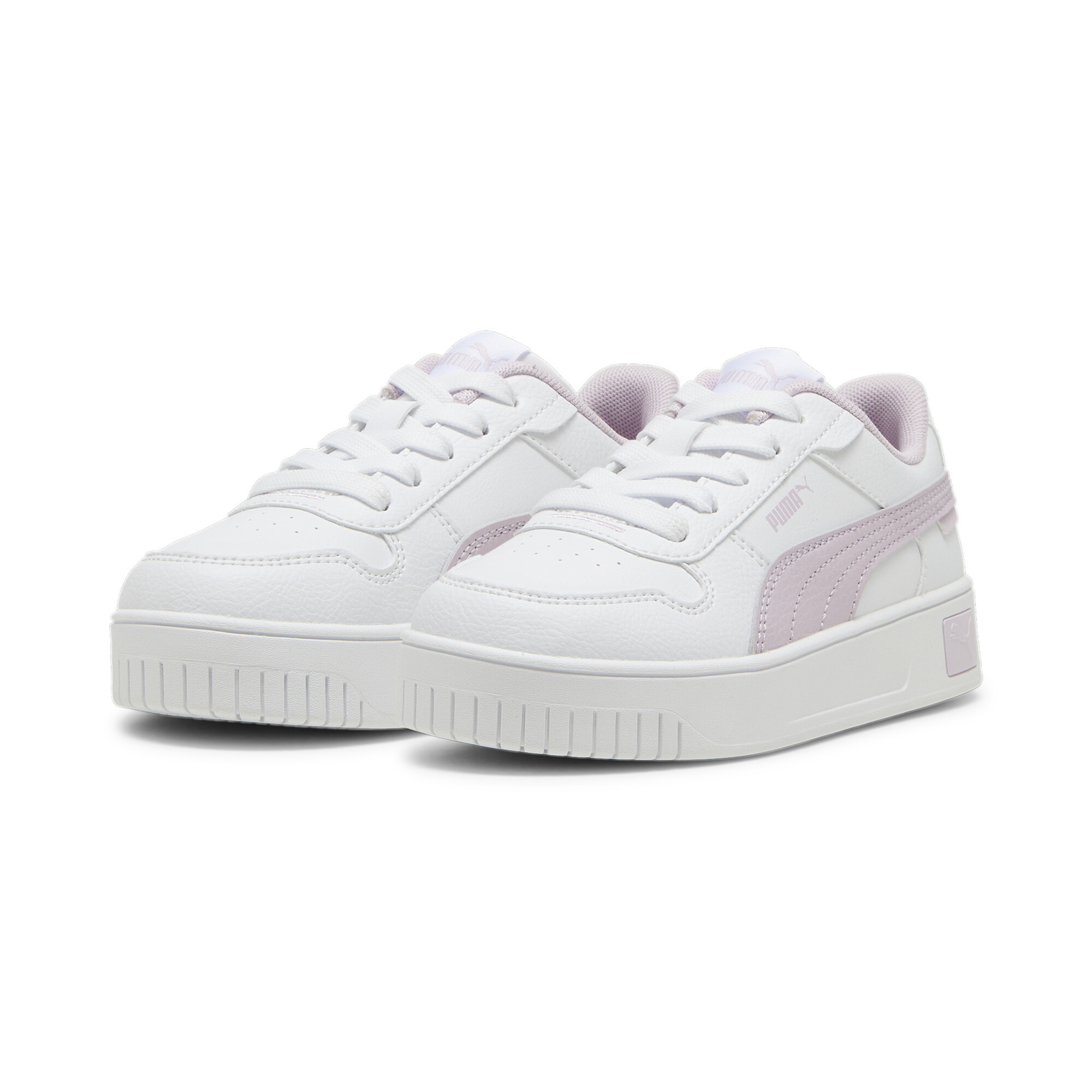 PUMA Carina Street sneakers voor Dames, Wit/Paars, Maat 28 thumbnail 6