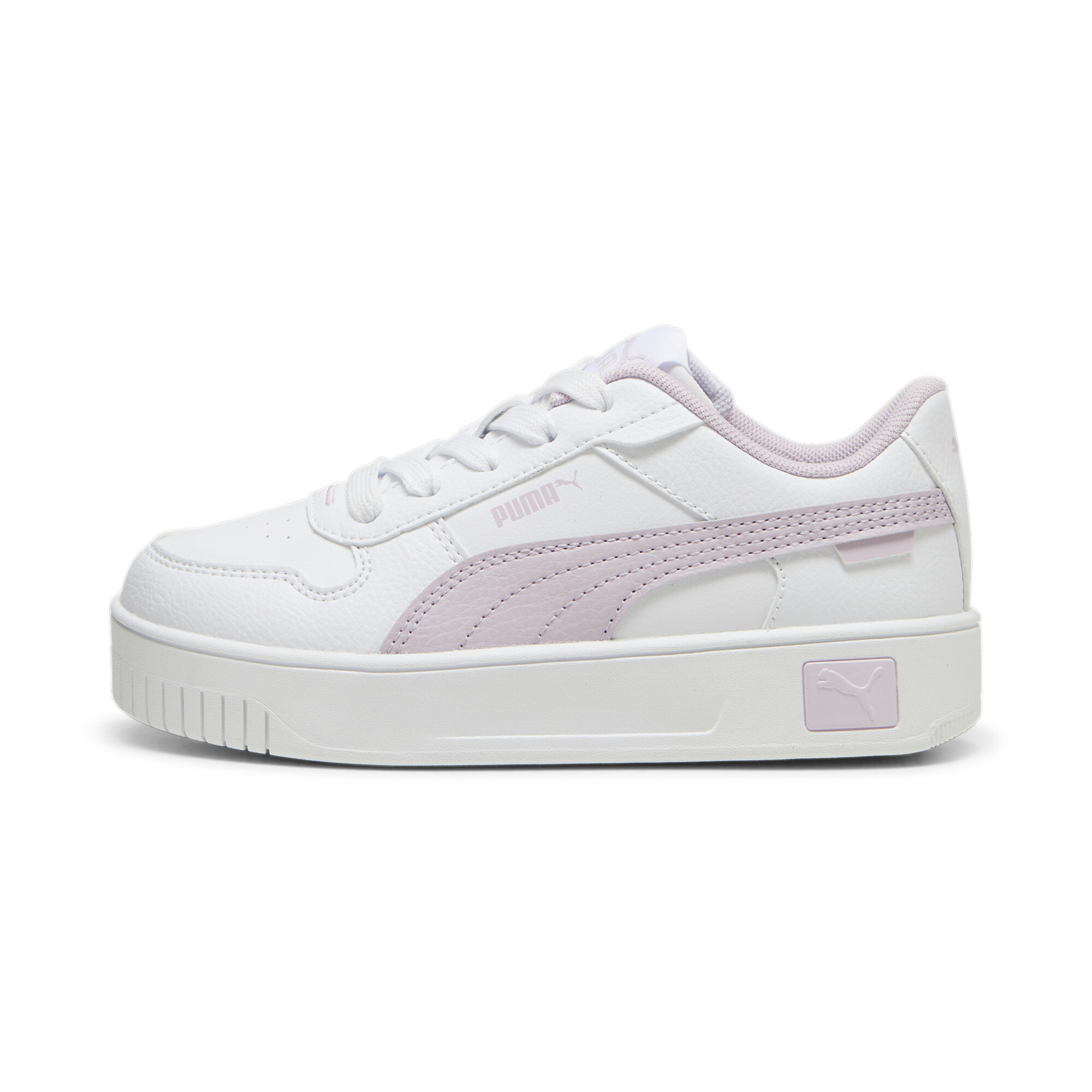 Puma Carina Street Sneakers Kinder Schuhe | Mit Plain | White/Grape Mist | Größe: 32