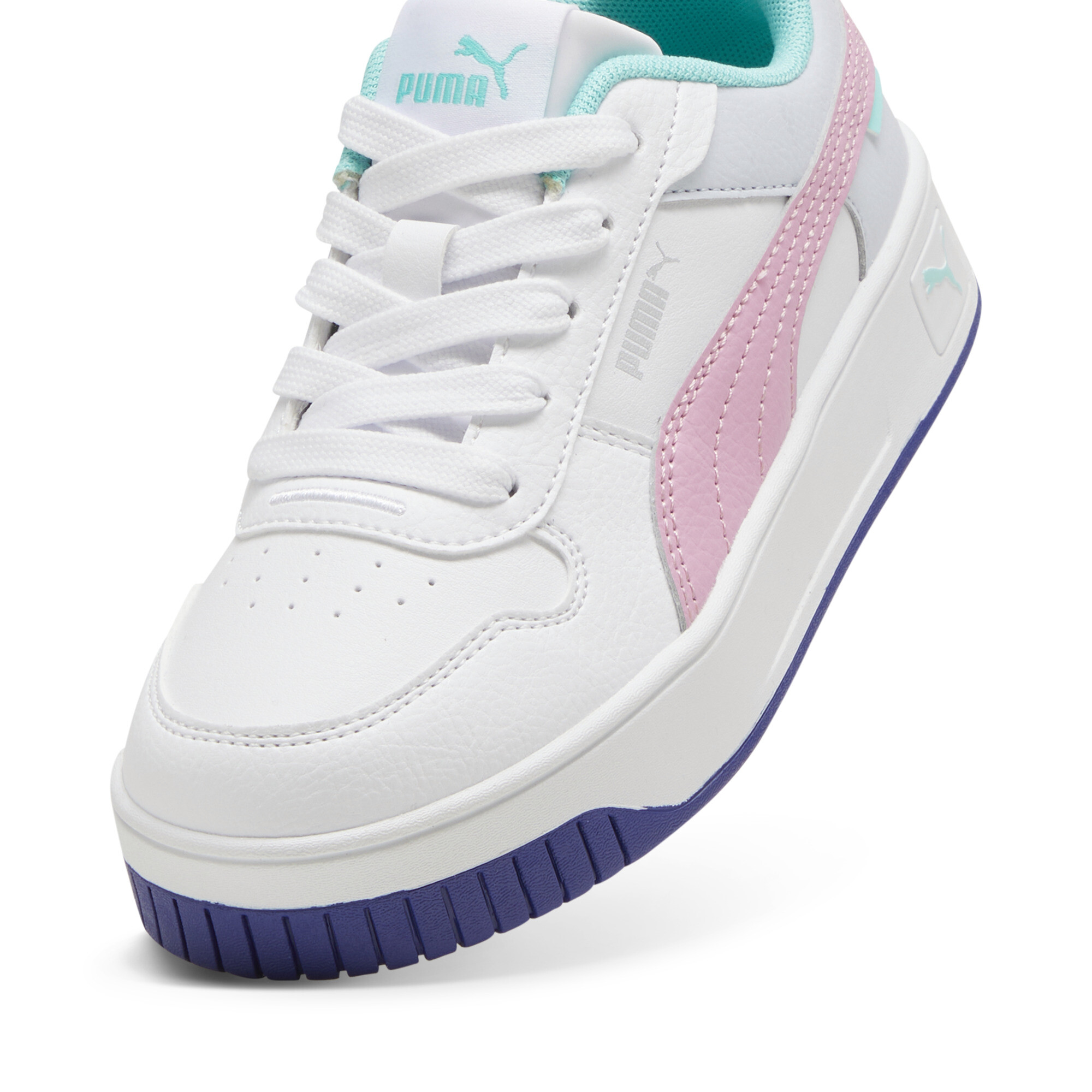 Puma Carina Street Kids' Sneakers, White, Size 27.5, Shoes