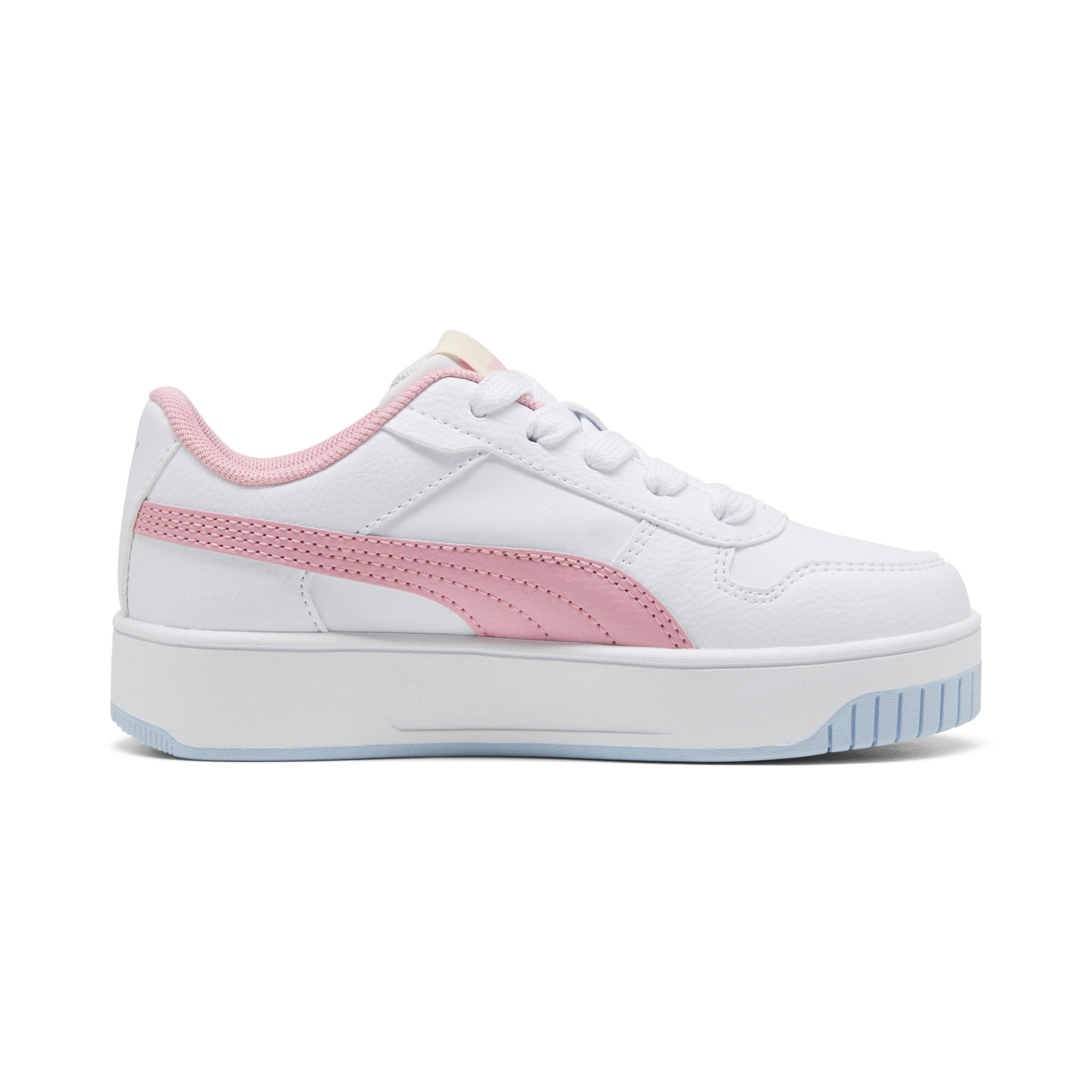 PUMA Carina Street sneakers voor Dames, Roze/Wit/Zilver, Maat 31,5 thumbnail 3